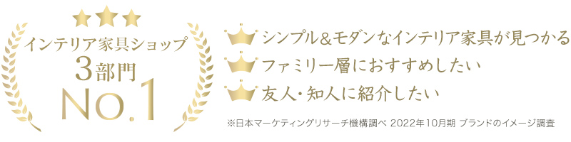 シンプル＆モダンなインテリア家具が見つかるショップNo.1