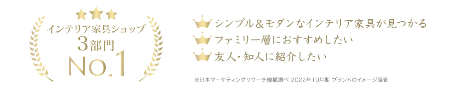 シンプル＆モダンなインテリア家具が見つかるショップNo.1