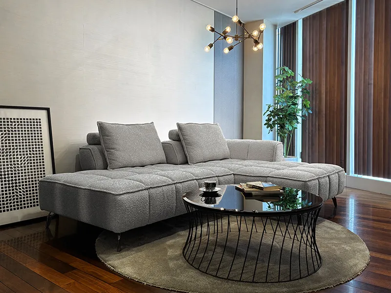 L字ソファは家族全員が座りやすい