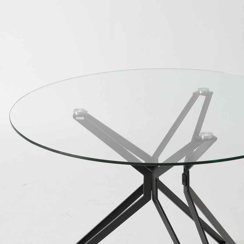 シンプルモダンでスタイリッシュなガラス円テーブルgeo(ジオ)の天板サイズ