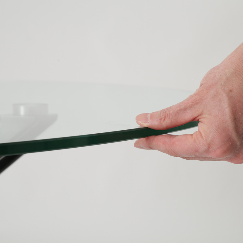 シンプルモダンでスタイリッシュなガラス円テーブルgeo(ジオ)のガラスの厚み