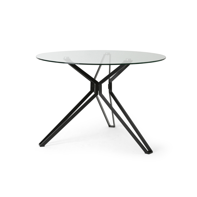シンプルモダンでスタイリッシュなガラス円テーブルgeo(ジオ)のデザイン