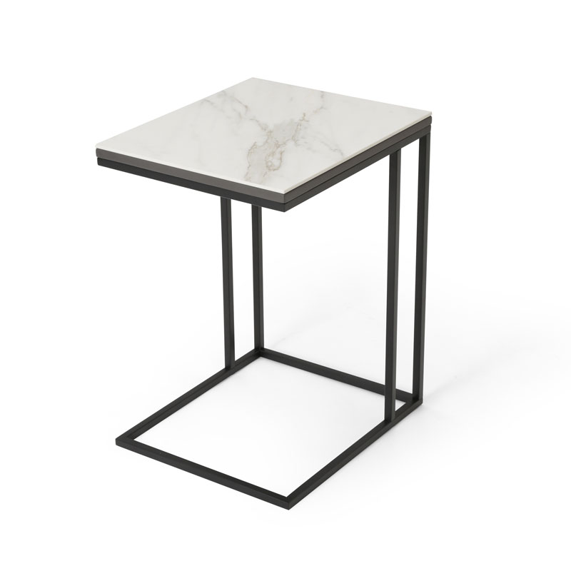 シンプルでスタイリッシュなセラミックサイドテーブルのデザイン
