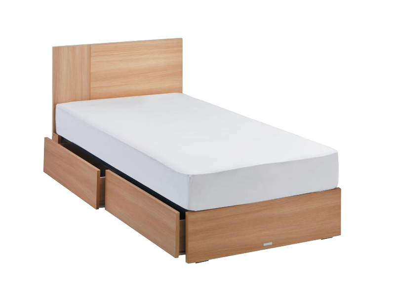 フラットタイプのシンプルベッド「Sympho Flat(シンフォフラット)」ASLEEPのデザイン