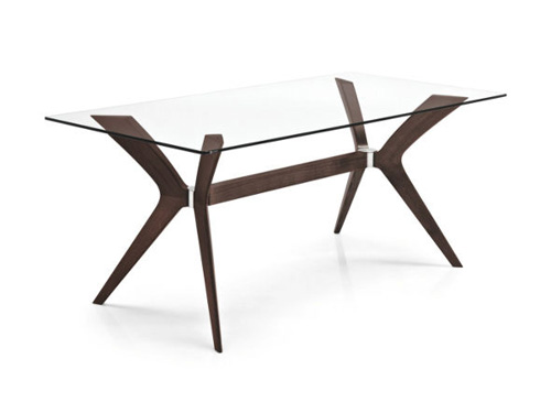 ガラスとウッドが織りなすモダンデザインダイニングテーブルCalligaris(カリガリス)「TOKYO(トーキョー)」のデザイン