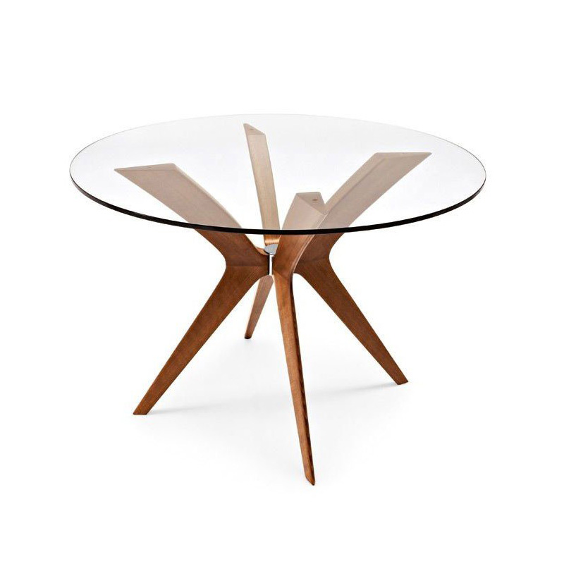 ガラスとウッドが織りなすモダンデザインダイニングテーブルCalligaris(カリガリス)「TOKYO(トーキョー)」のデザイン
