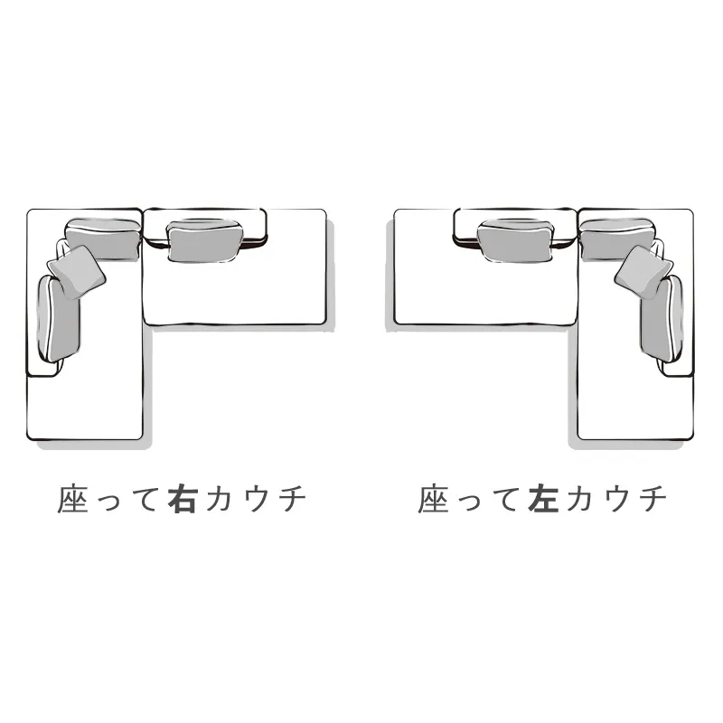 カウチソファーのシンプルデザインなローソファー「Libero(リベロ)」の向き
