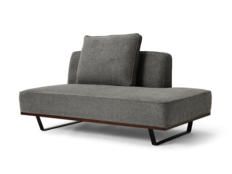 2人掛けソファーのシンプルデザインなローソファー「Libero(リベロ)」のアッシュグレー