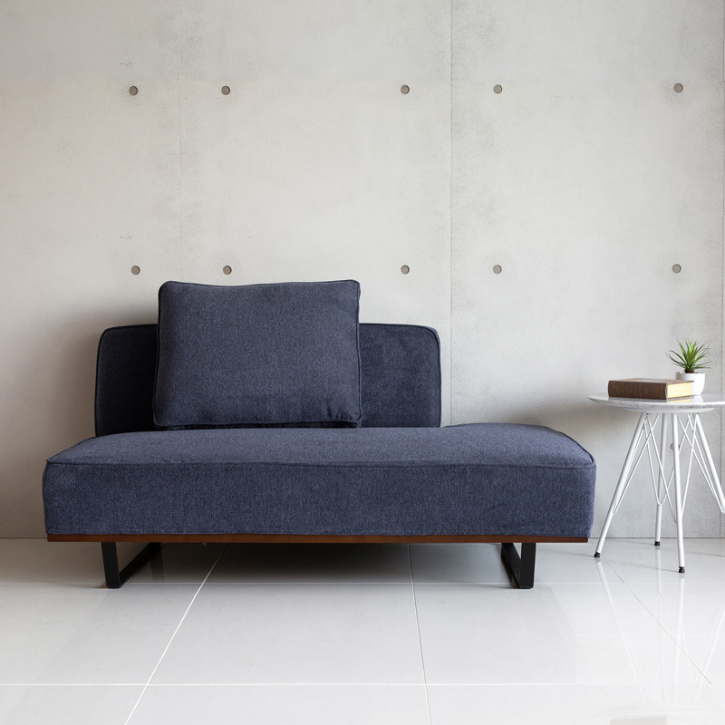 2人掛けソファーのシンプルデザインなローソファー「Libero(リベロ)」のダークブルー