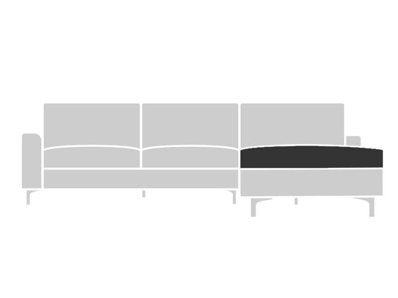 シェーズロングタイプ座面クッション中材