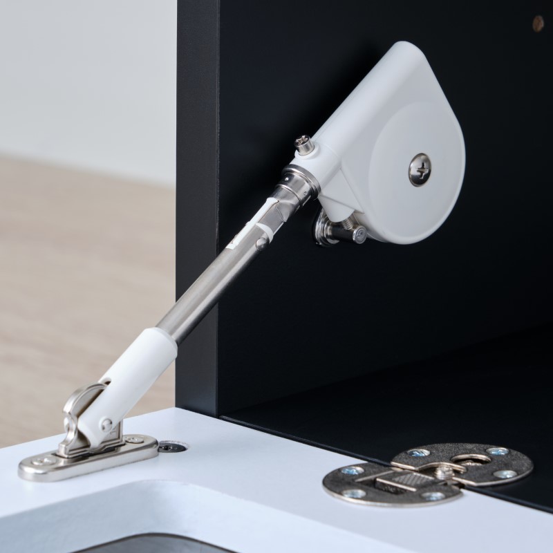 石目調のメラミン化粧板を使用した艶やか質感のテレビボード「TACKER」の機能