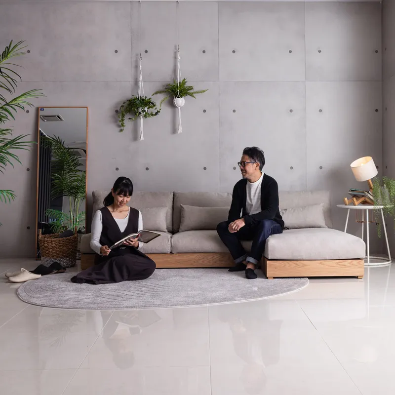 シンプルデザインな肘掛けなしカウチソファー「Lire(リール)」のサイズ