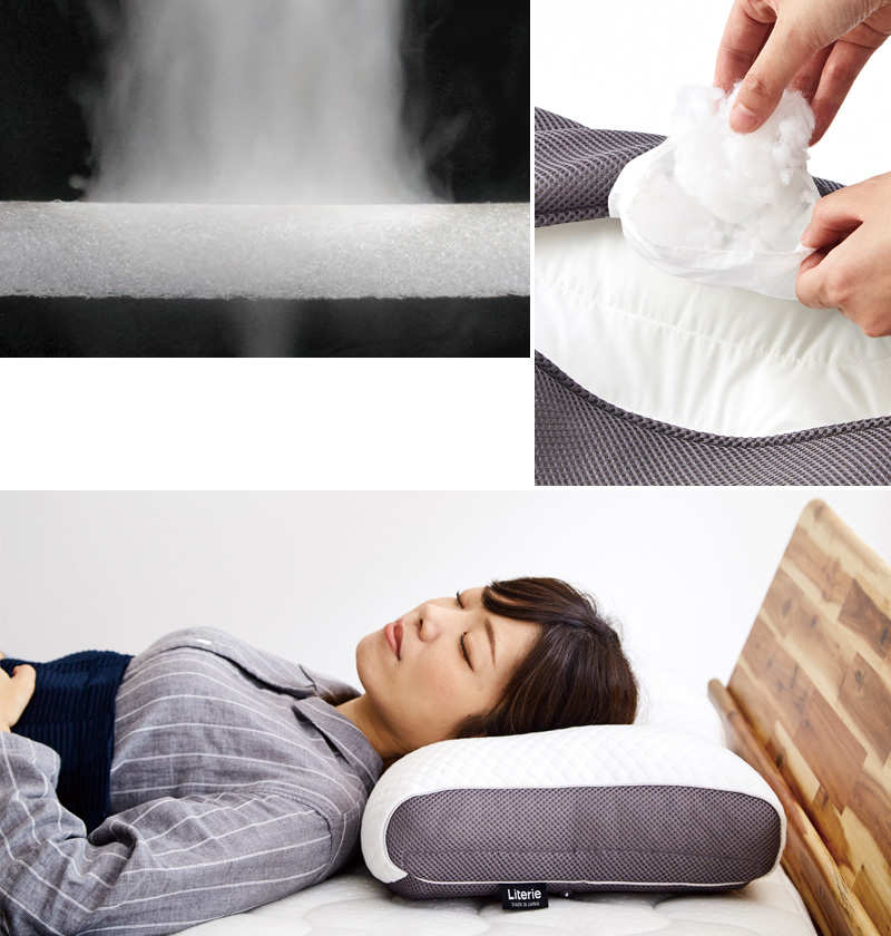 首をしっかり支えて自分好みに調整できる枕「NECK PILLOW（ネックピロー）」のイメージ