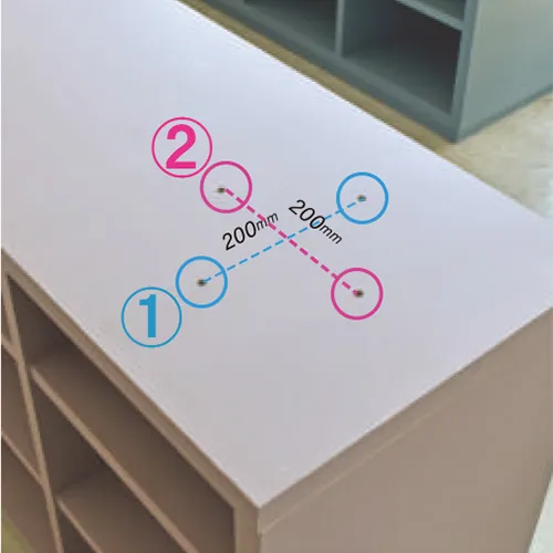 本体天板の加工穴寸法図