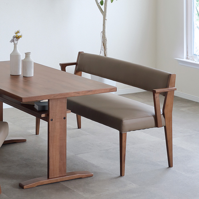 年末セール5％オフ！】背付きベンチ「イライ」 - 家具・インテリア通販