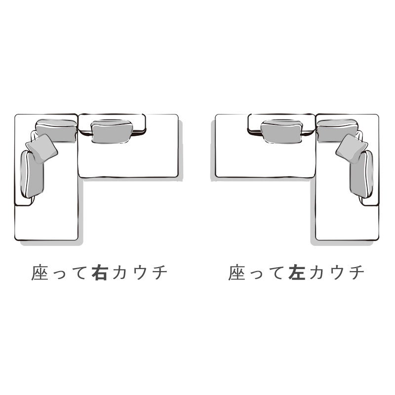 カウチソファー「Libero(リベロ)」幅247(151+96)cm - 家具