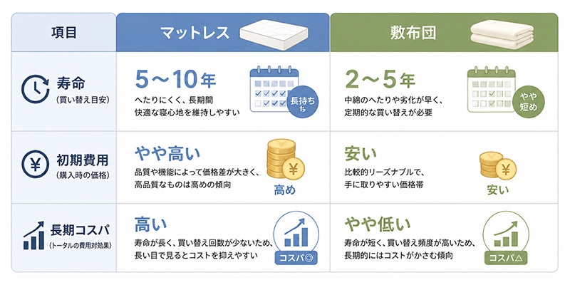 寿命とコスパ