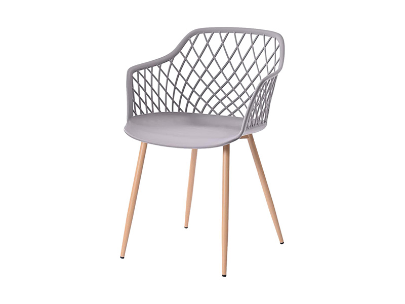 デザイン　バタフライチェア　ポリプロピレン　スチール　グレー 汚してもお手入れ簡単 軽量 PP チェア/シンプルなダイニングチェア