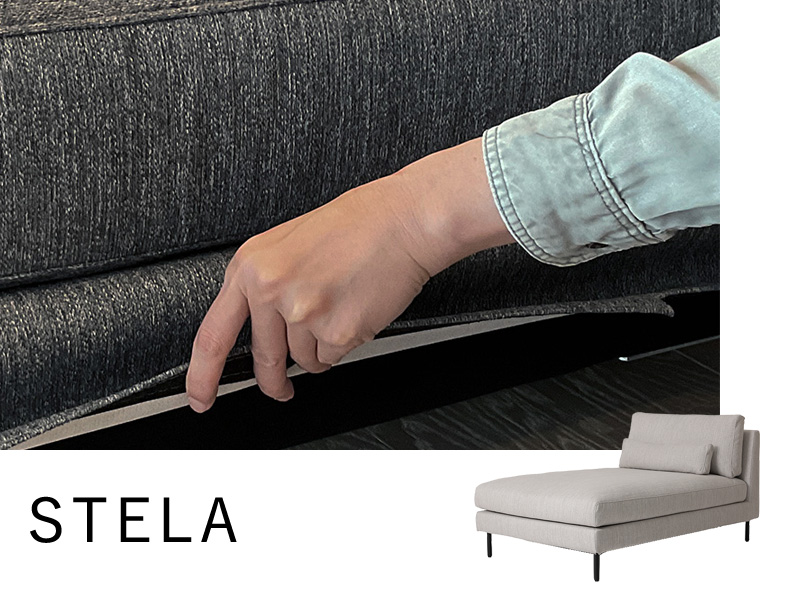 STELA[VSL11062]シェーズロングソファー用替えカバー/幅95cm