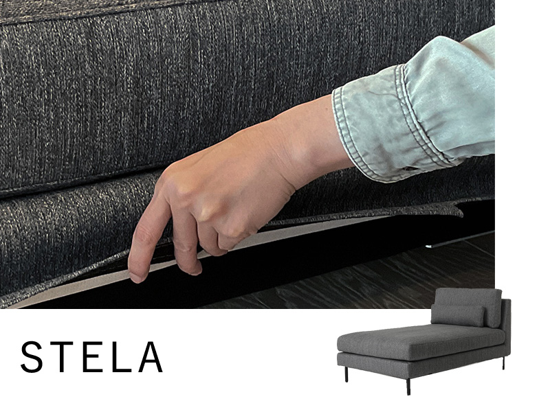 STELA[VSL11064]シェーズロングソファー用替えカバー/幅85cm