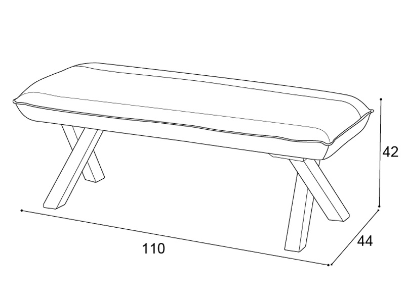 ダイニングベンチ「CREMA(クレマ)」幅110cm - 家具・インテリア通販の