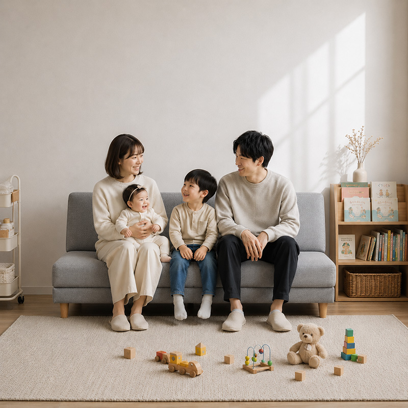 子育て世帯におすすめのコンパクトソファ