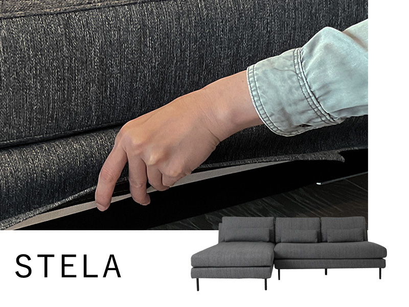 STELA[VSL11061＋VSL11064]カウチソファー用替えカバー/幅245(160+85)cm