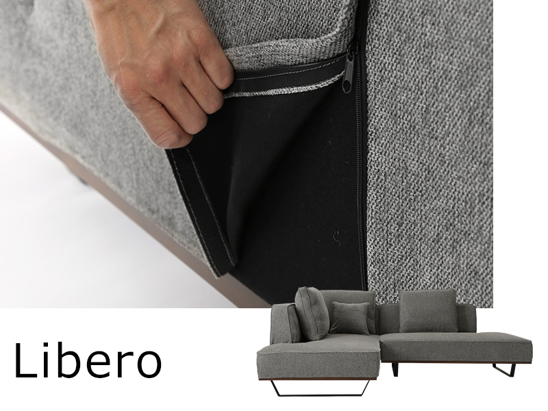 【大創業祭20％OFF！】「Libero(リベロ)」カウチソファー(幅230cm)用カバー/幅230(134+96)cm