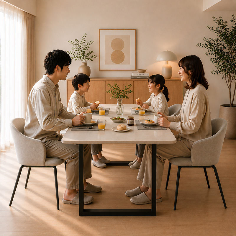 子育て家庭に合うダイニングテーブルサイズ