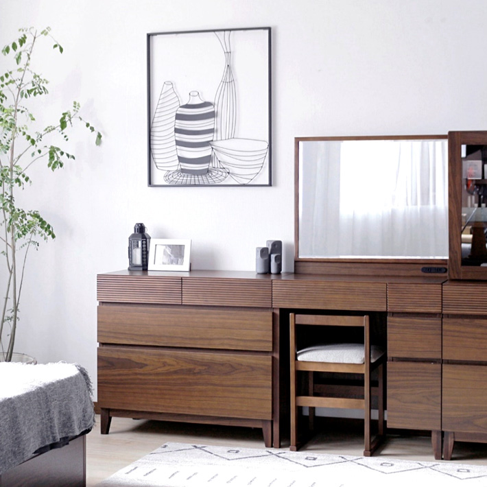 ドレッサー「MELISSA(メリッサ)」/スツール付き - 家具・インテリア