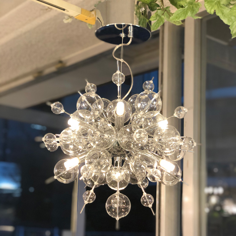 バブルシャンデリア 12灯 シルバー バブルシャンデリアLED12灯