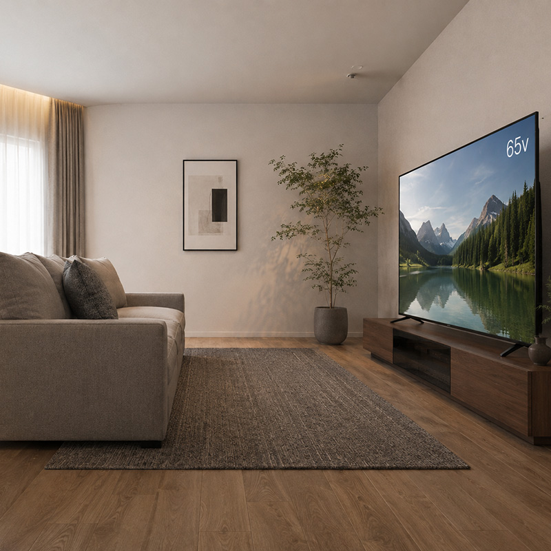 テレビサイズが大きいほど低めのテレビ台も検討する