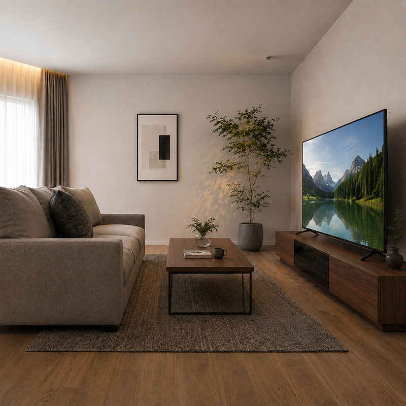 テレビボード周辺には適度な余白をつくる
