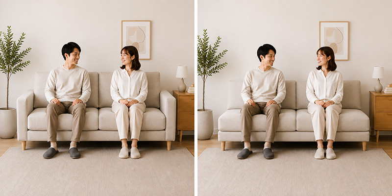 2人掛けソファのサイズはどのくらい