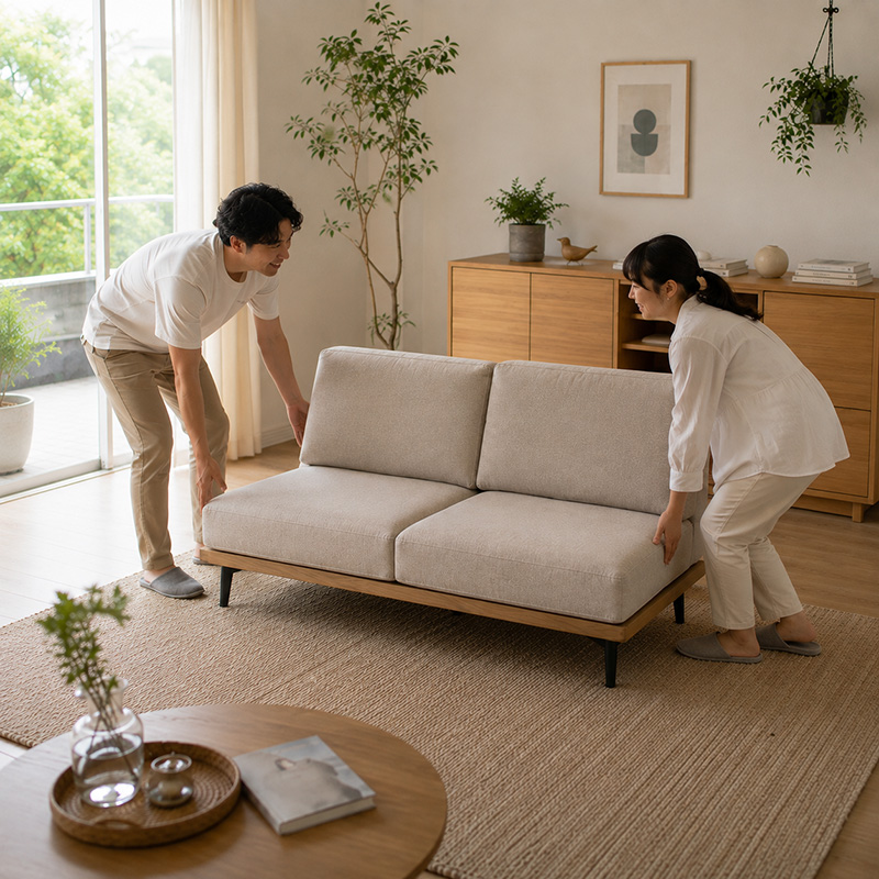 2人掛けだからこそレイアウト変更もしやすい