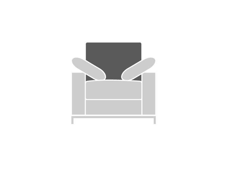 ウルティマソファー専用、1人掛け背面クッション中材です。