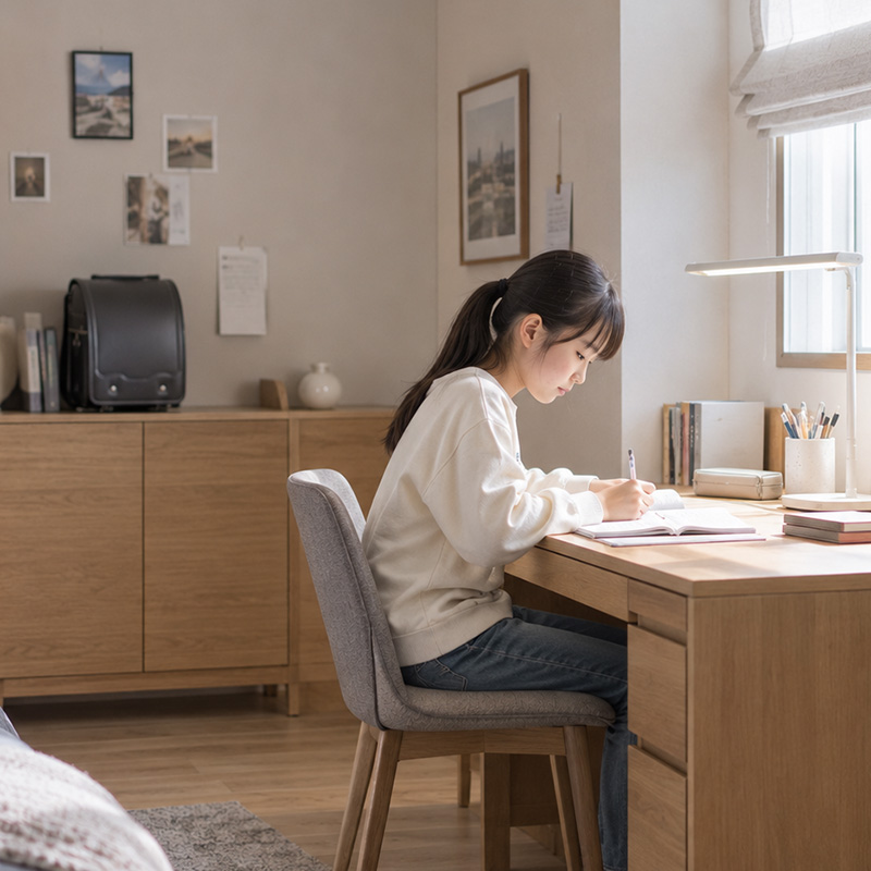 子ども部屋で勉強する