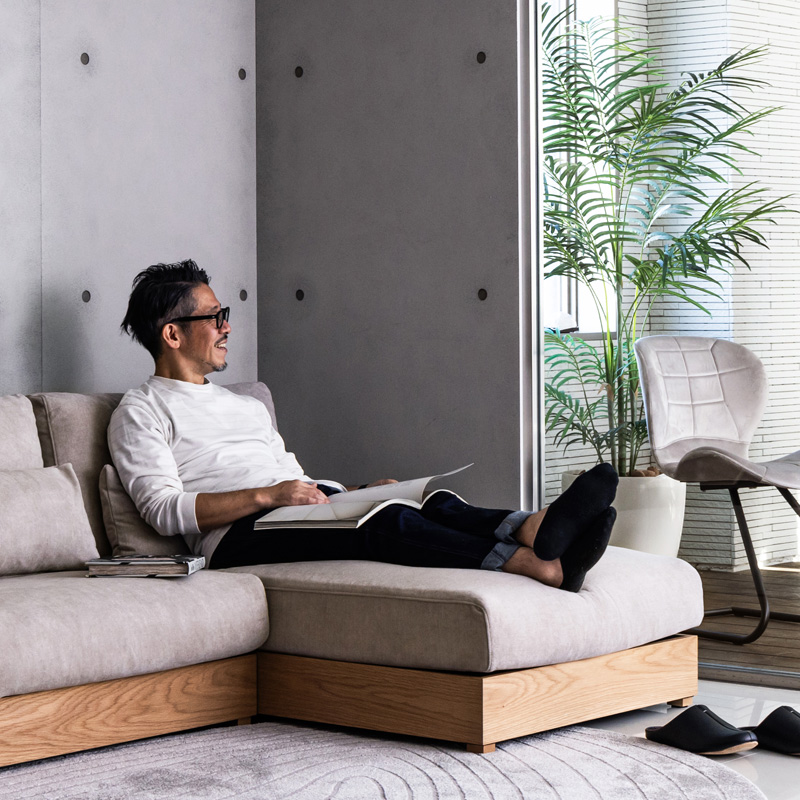 クラスティーナ　Lire ソファ　シューズロング ソファフェア10％OFF対象】シェーズロング「Lire(リール)」/肘なし